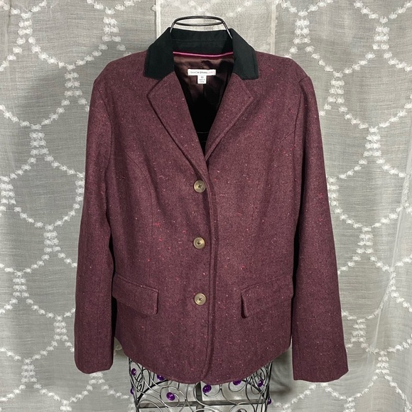 Burgundy Isaac Mizrahi jacket size 10 - Picture 4 of 16
